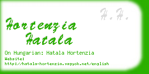 hortenzia hatala business card